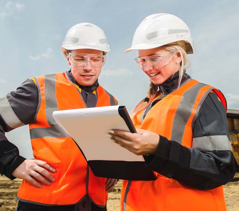 Two people working Newsletter Mockup